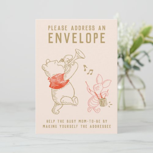 Winnie the Pooh and Pals Winter Baby Shower Invitation
