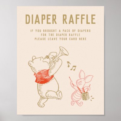 Winnie the Pooh and Pals Winter Baby Shower Poster