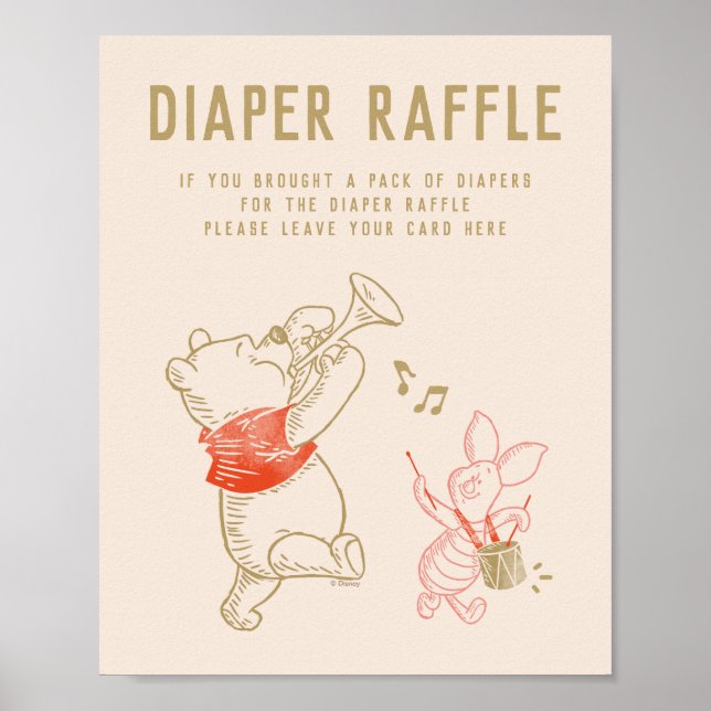 Winnie the Pooh and Pals Winter Baby Shower Poster (Front)