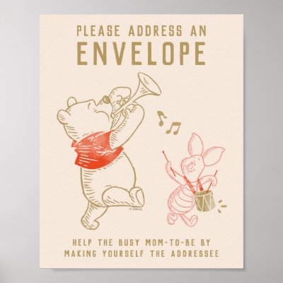 Winnie the Pooh and Pals Winter Baby Shower Poster