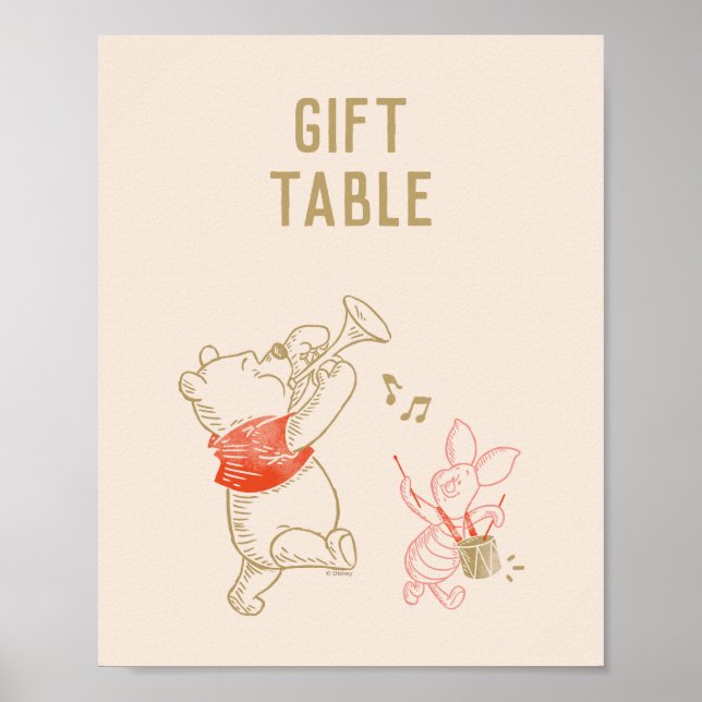 Winnie the Pooh and Pals Winter Baby Shower Poster (Front)