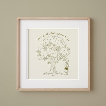 Winnie The Pooh And Piglet Acorn Tree - Nursery Poster by winniethepooh at Zazzle