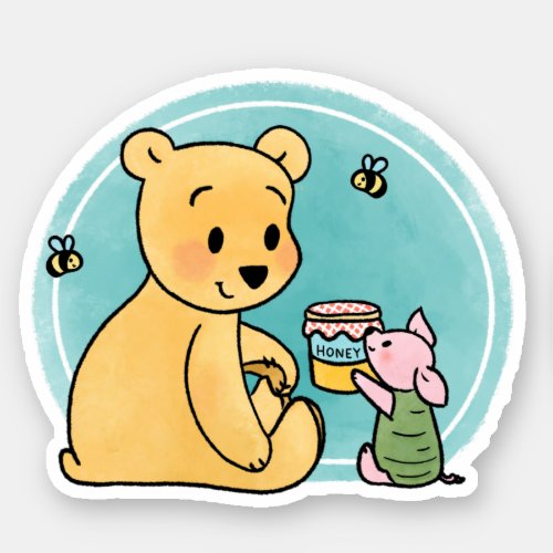 Winnie the Pooh and Piglet Sticker