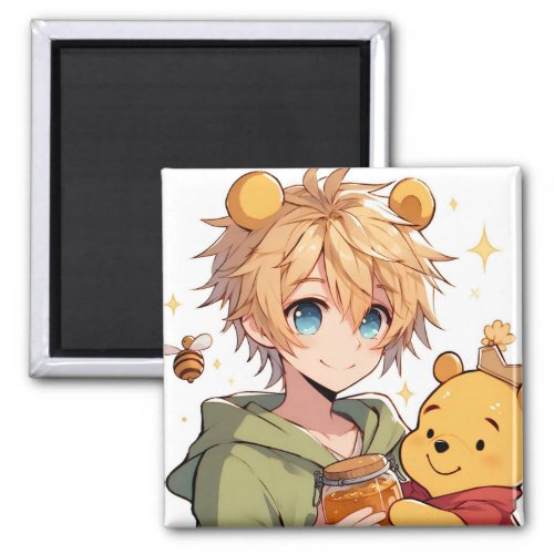 Winnie the Pooh Anime Guy V10 Magnet
