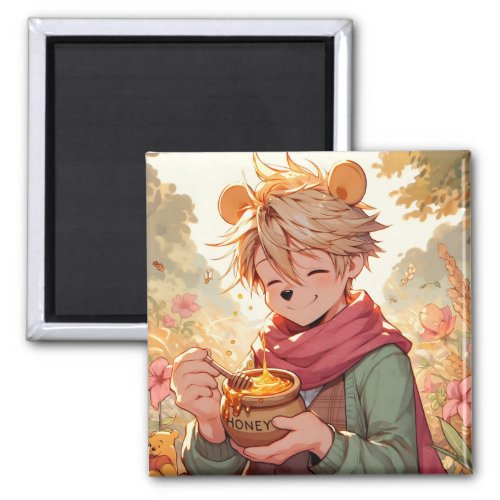 Winnie the Pooh Anime Guy V11 Notebook Magnet