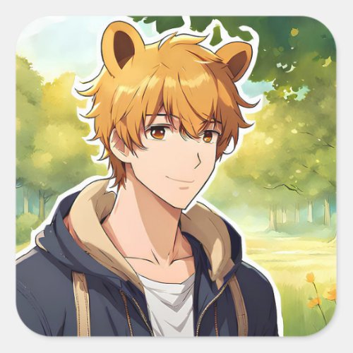 Winnie the Pooh Anime Guy V2 Sticker