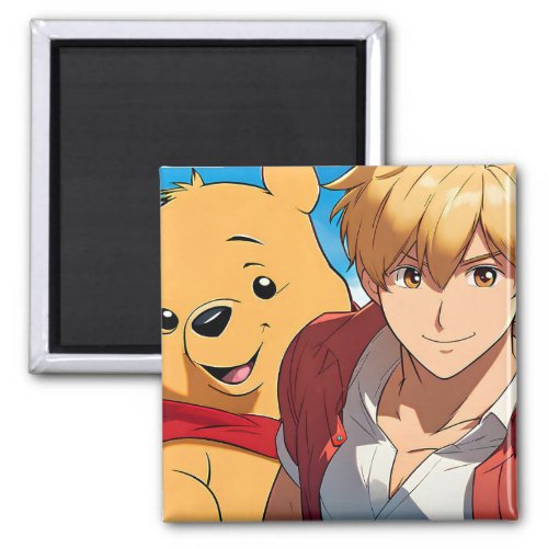 Winnie the Pooh Anime Guy V4 Magnet