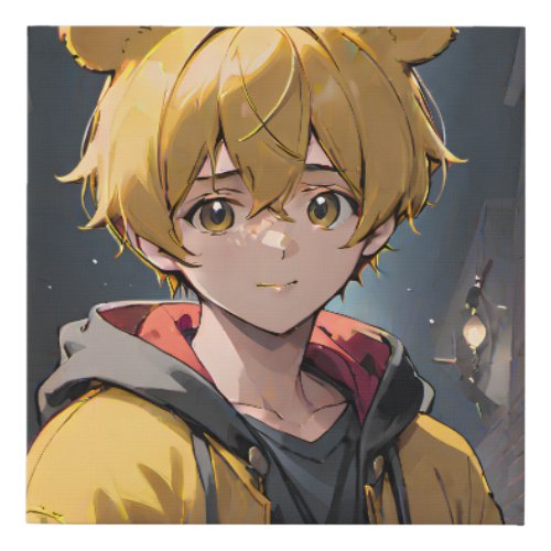 Winnie the Pooh Anime Guy V6 Canvas Print