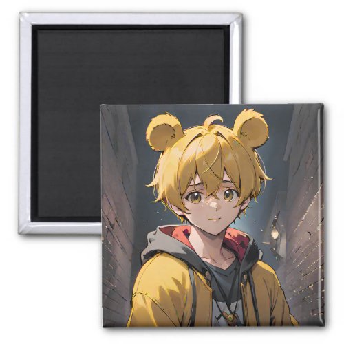 Winnie the Pooh Anime Guy V6 Magnet
