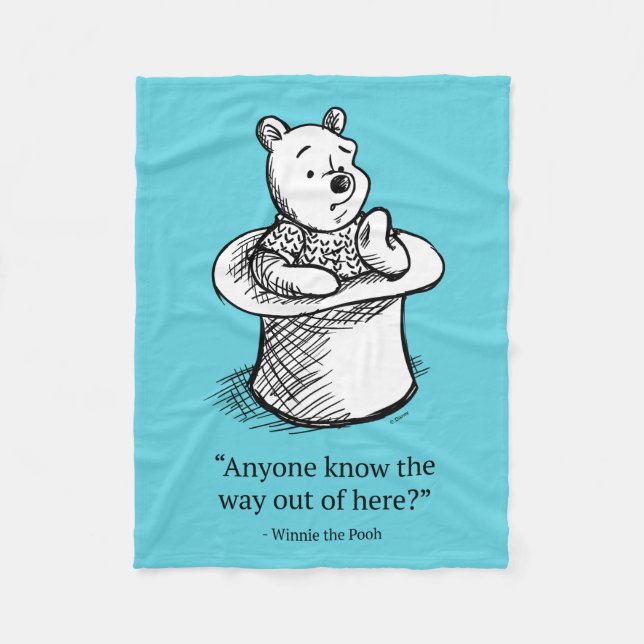 Winnie the Pooh | Anyone Know the Way Out of Here Fleece Blanket (Front)
