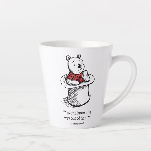 Winnie the Pooh | Anyone Know the Way Out of Here Latte Mug (Right)