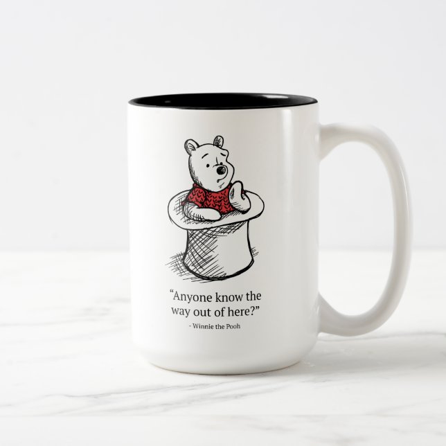 Winnie the Pooh | Anyone Know the Way Out of Here Two-Tone Coffee Mug (Right)