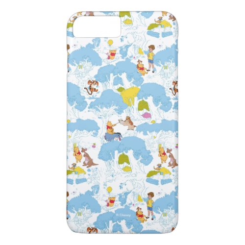 Winnie the Pooh  At the Honey Tree Pattern iPhone 8 Plus7 Plus Case