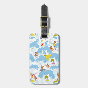 Winnie the Pooh At the Honey Tree Pattern Luggage Tag
