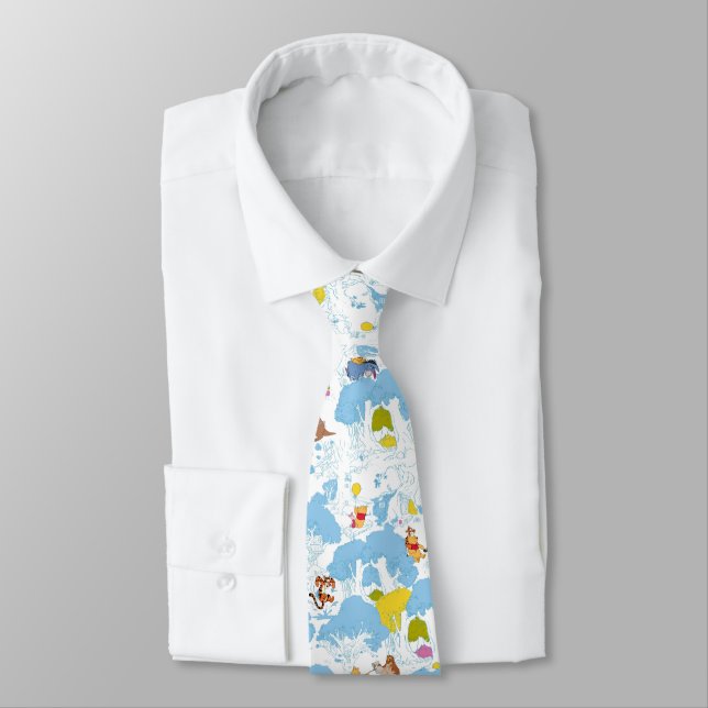 Winnie the Pooh | At the Honey Tree Pattern Neck Tie (Tied)