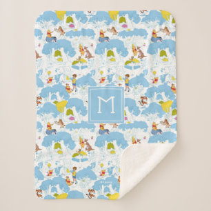 Winnie the Pooh   At the Honey Tree Pattern Sherpa Blanket
