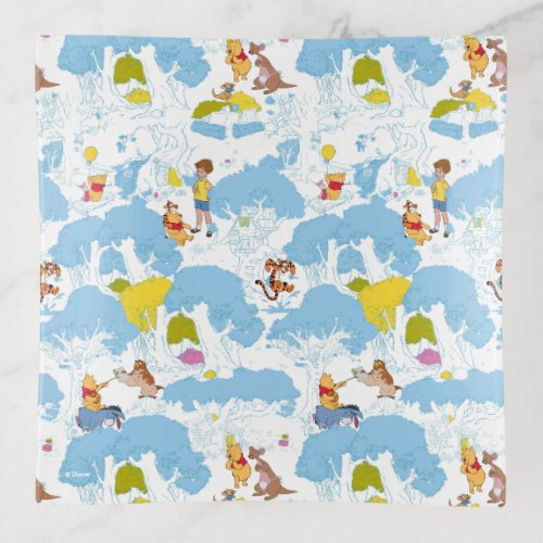 Winnie the Pooh  At the Honey Tree Pattern Trinket Tray