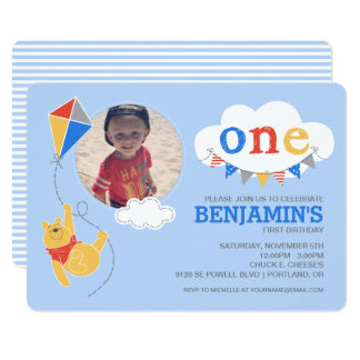 Winnie the Pooh | Baby Boy - First Birthday Card