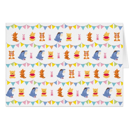 Winnie the Pooh | Baby Party Pattern Cards (Front Horizontal)
