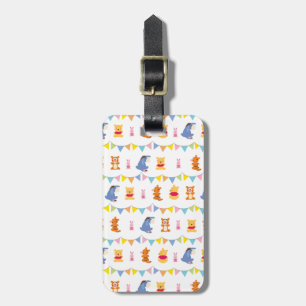 Winnie the Pooh Baby Party Pattern Luggage Tag