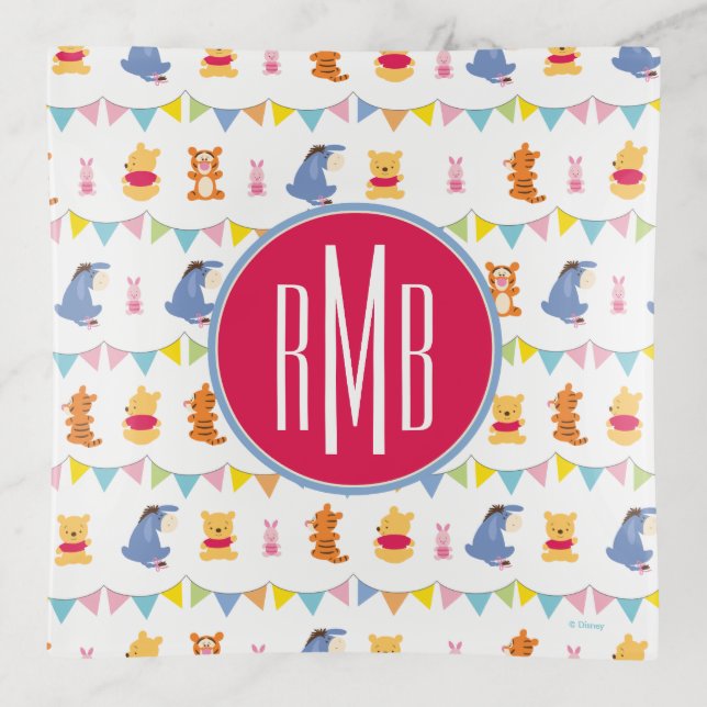 Winnie the Pooh | Baby Party Pattern Trinket Tray (Front)