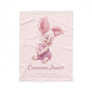 Winnie the Pooh - Baby Piglet | Birth Stats Fleece Blanket
