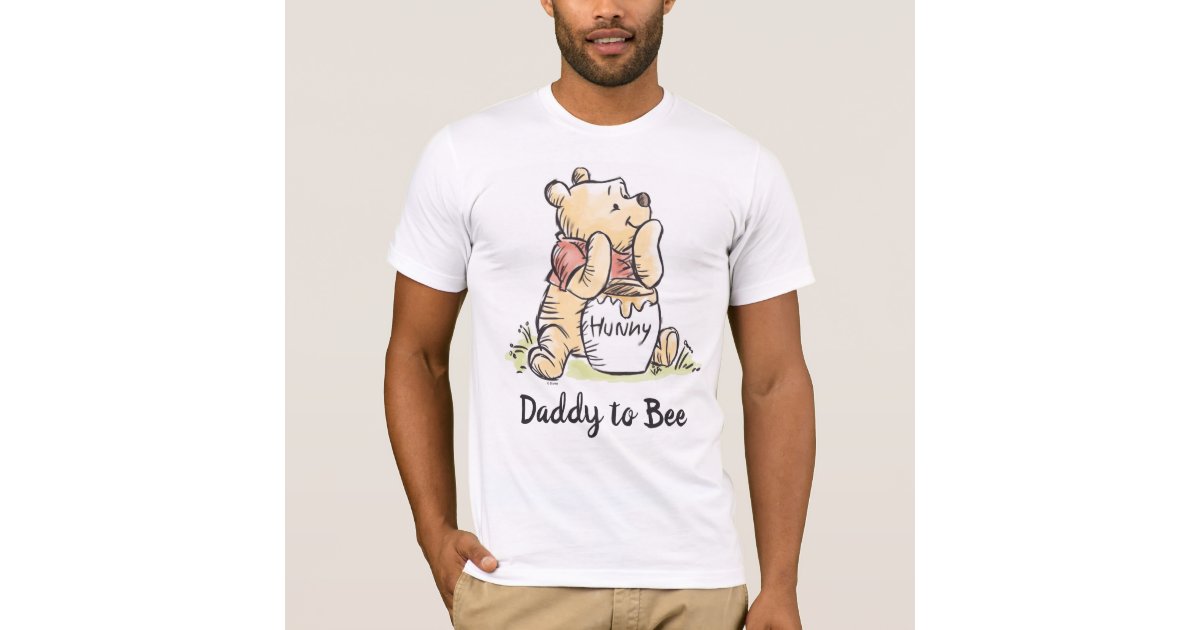 Winnie the Pooh Baby Shower | Daddy to Bee T-Shirt | Zazzle