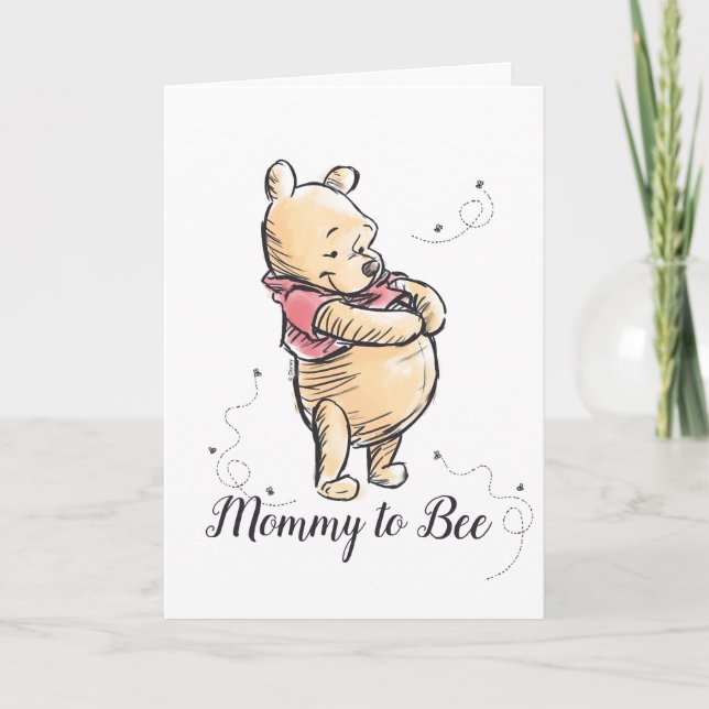 Winnie the Pooh Baby Shower | Mommy to Bee Card (Front)