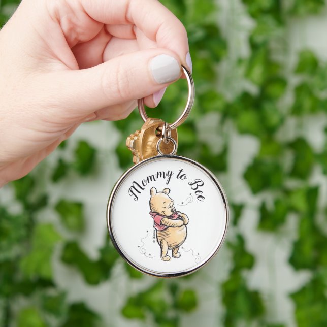 Winnie the Pooh Baby Shower | Mommy to Bee Keychain (Hand)