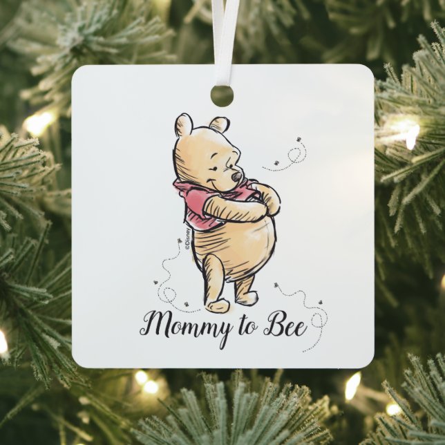 Winnie the Pooh Baby Shower | Mommy to Bee Metal Ornament (Insitu)