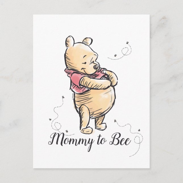 Winnie the Pooh Baby Shower | Mommy to Bee Postcard (Front)