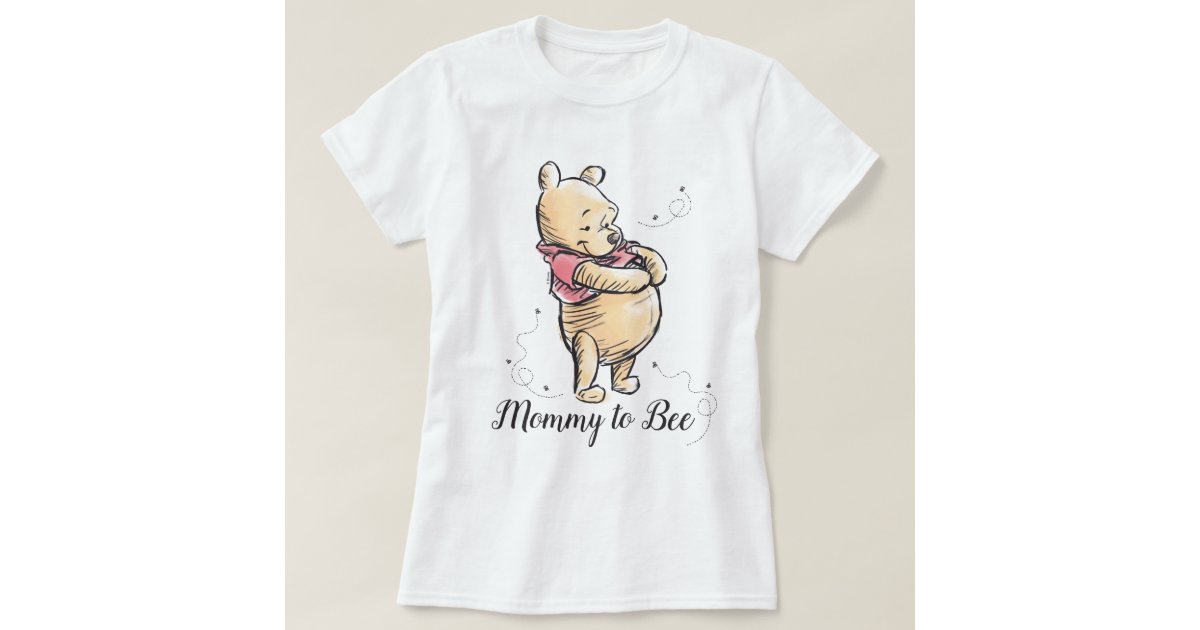 Winnie The Pooh Baby Shower Mommy To Bee T Shirt Zazzle Com