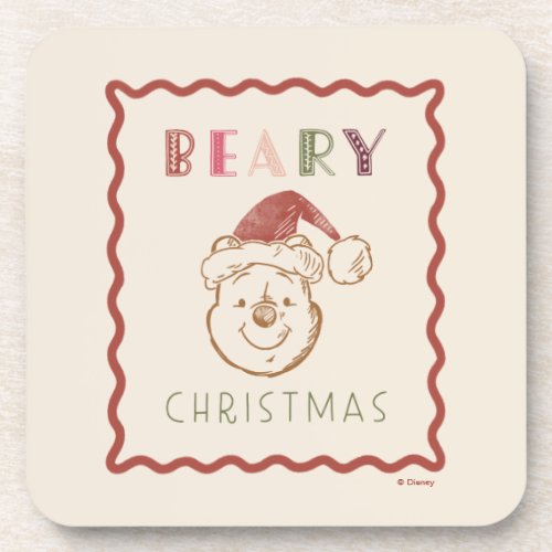 Winnie the Pooh  Beary Christmas Beverage Coaster