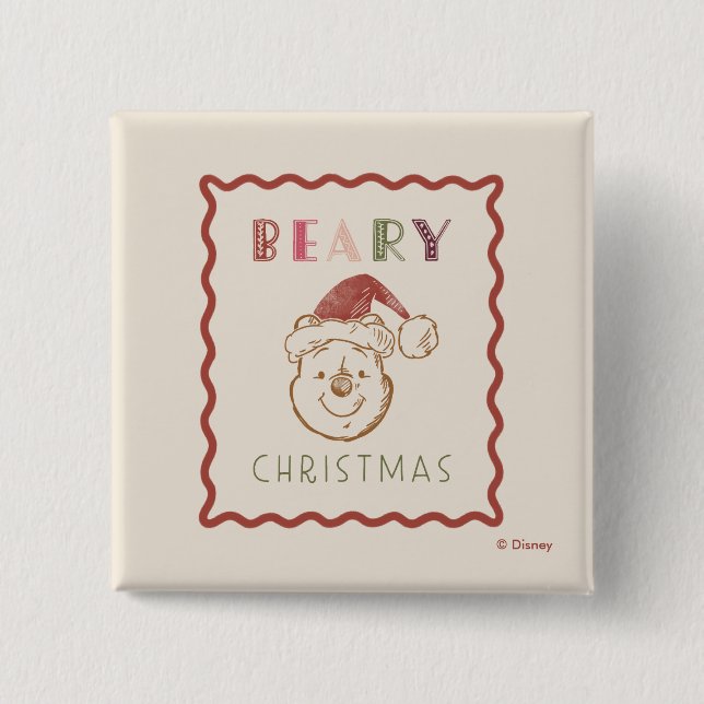 Winnie the Pooh | Beary Christmas Button (Front)