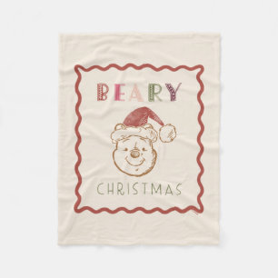 Winnie the Pooh Beary Christmas Fleece Blanket