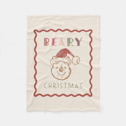Winnie the Pooh  Beary Christmas Fleece Blanket