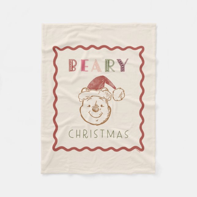 Winnie the Pooh | Beary Christmas Fleece Blanket (Front)