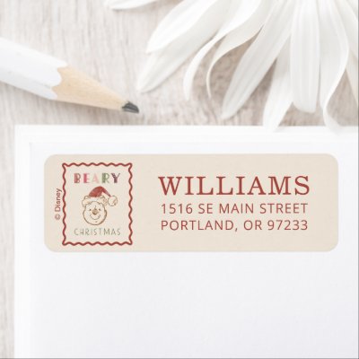 Winnie the Pooh | Beary Christmas Label