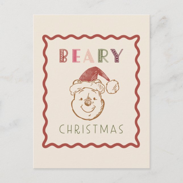 Winnie the Pooh | Beary Christmas Postcard (Front)