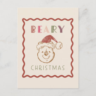 Winnie the Pooh Beary Christmas Postcard