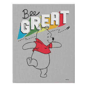 Winnie the Pooh   Bee Great Faux Canvas Print
