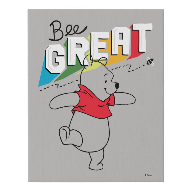 Winnie the Pooh | Bee Great Faux Canvas Print (Front)