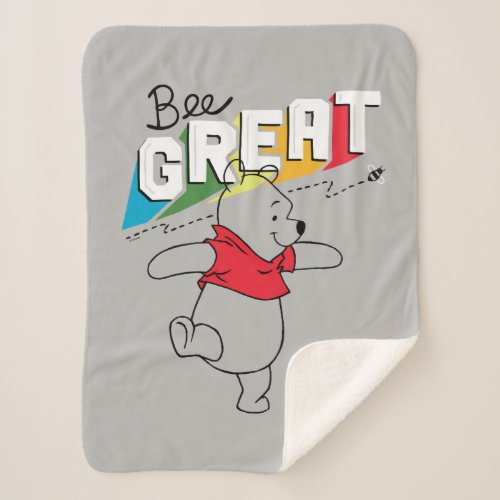 Winnie the Pooh  Bee Great Sherpa Blanket