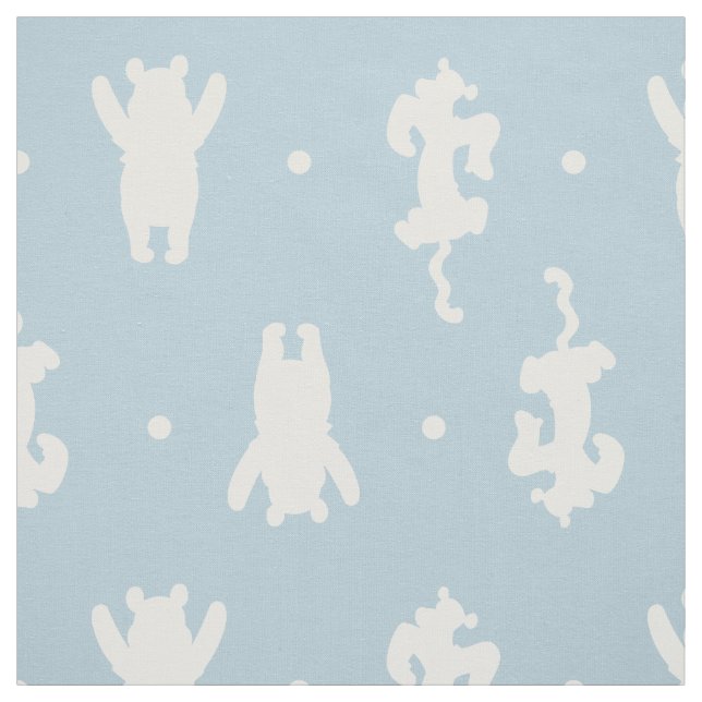 Winnie the Pooh | Blue Pastel Polka Dot Pattern Fabric (Swatch)