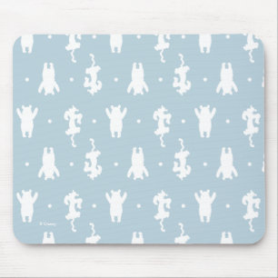 Winnie the Pooh   Blue Pastel Polka Dot Pattern Mouse Pad
