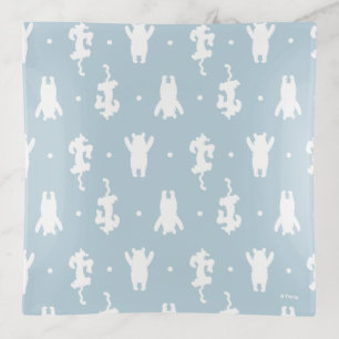 Winnie the Pooh   Blue Pastel Polka Dot Pattern Trinket Tray