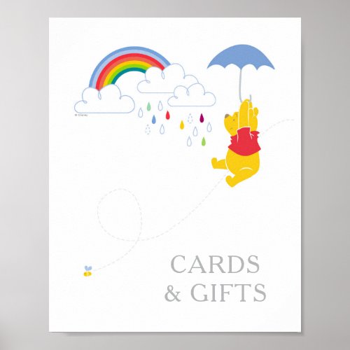 Winnie the Pooh  Boy Baby Shower Cards  Gifts Poster