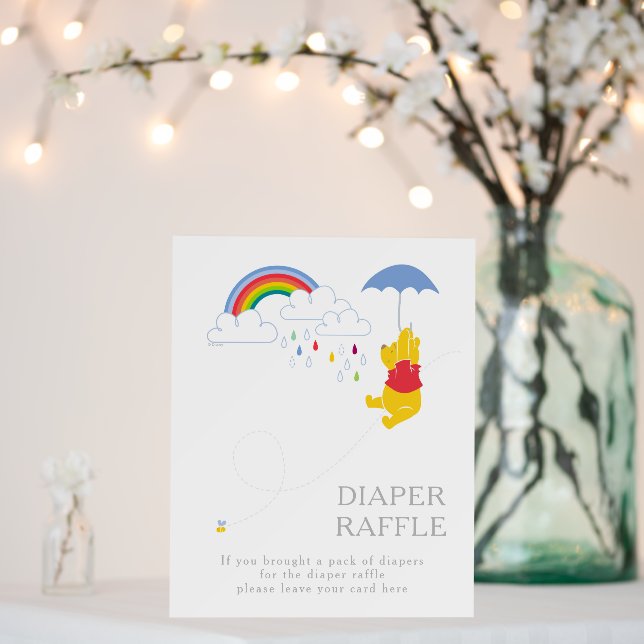 Winnie the Pooh | Boy Baby Shower Diaper Raffle Foam Board (In Situ (Wedding))