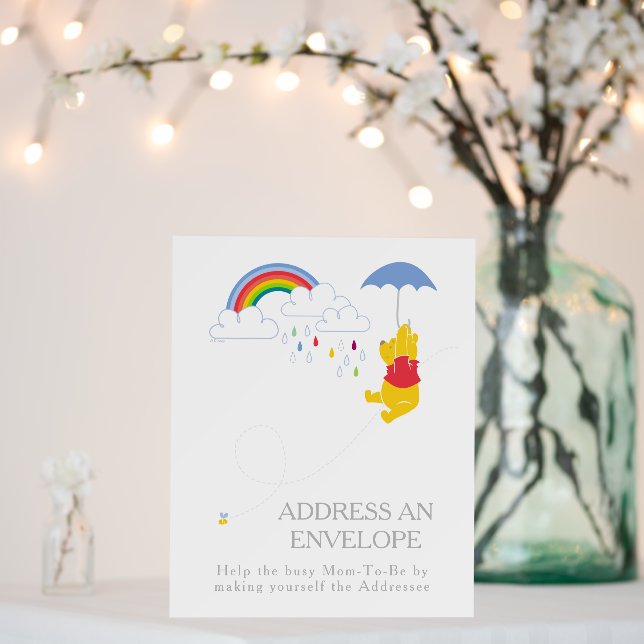 Winnie the Pooh | Boy Baby Shower Diaper Raffle Foam Board (In Situ (Wedding))