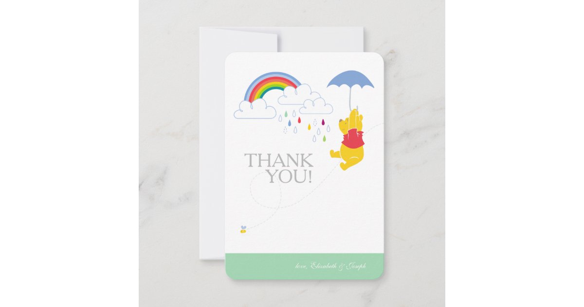 Winnie The Pooh Boy Baby Shower Thank You Zazzle Com